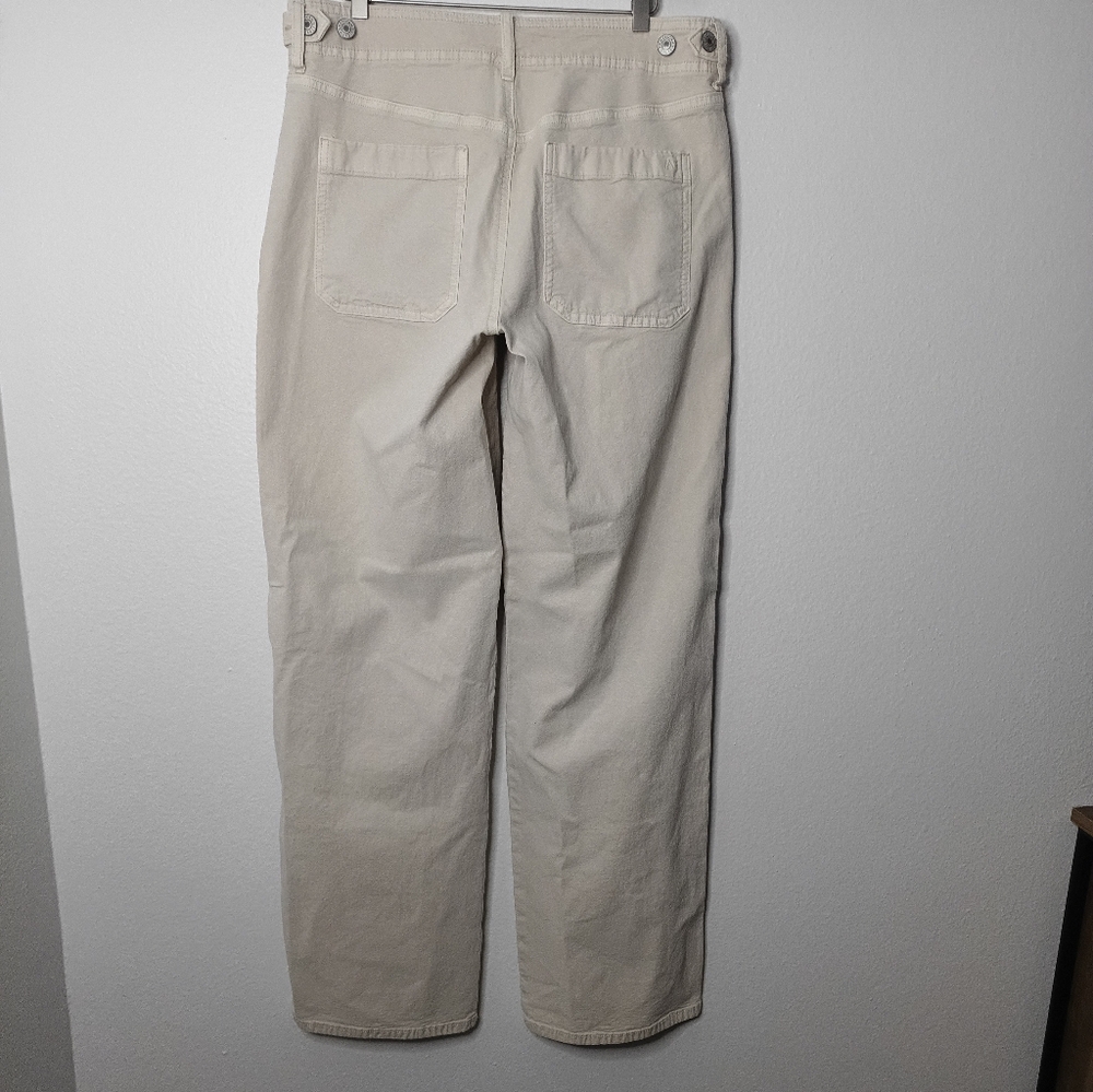 AE Stovepipe Wide Legs Tan Casual Pants Preppy Normcore Y2k Long/ Tall Length - Picture 11 of 11